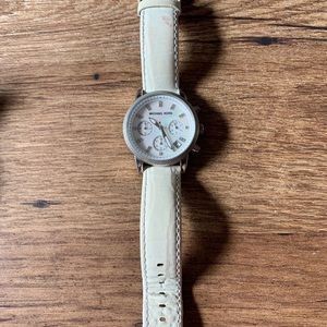 Michael Kors silver and white watch